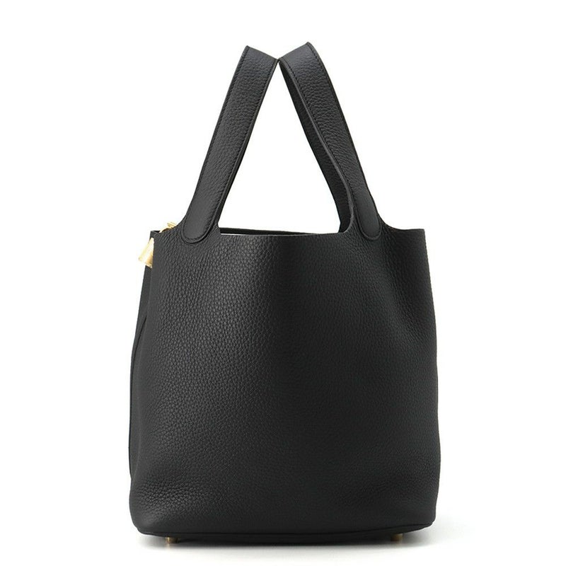 エルメス ハンドバッグ ピコタンロックMM ブラック/ゴールド金具 トリヨンクレマンス K刻印 黒