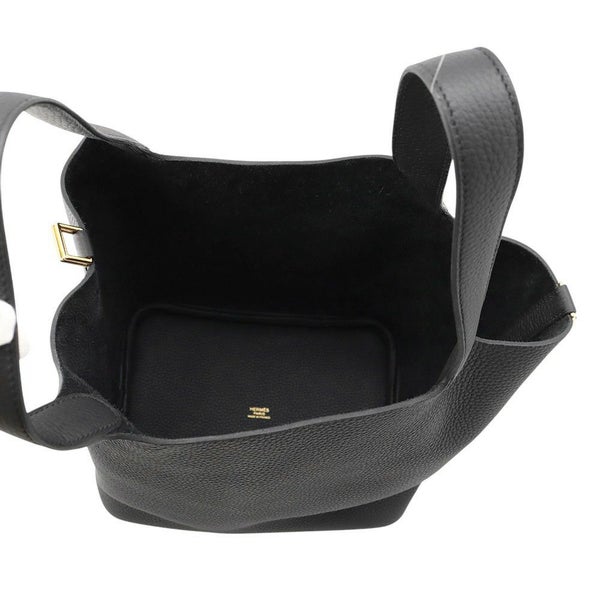 エルメス ハンドバッグ ピコタンロックMM ブラック/ゴールド金具 トリヨンクレマンス K刻印 黒