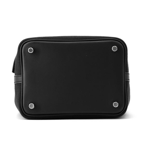 エルメス ハンドバッグ ピコタンロックPM カーゴ ブラック/シルバー金具 トワルゴエラン/スイフト W刻印 黒