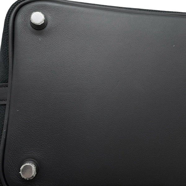 エルメス ハンドバッグ ピコタンロックPM カーゴ ブラック/シルバー金具 トワルゴエラン/スイフト W刻印 黒