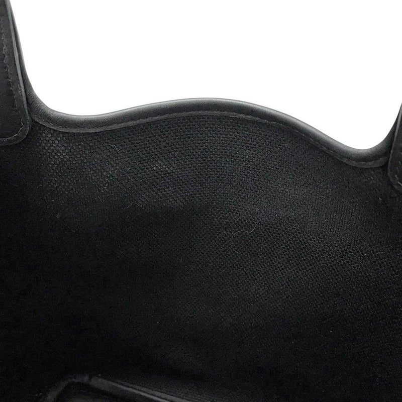 エルメス ハンドバッグ ピコタンロックPM カーゴ ブラック/シルバー金具 トワルゴエラン/スイフト W刻印 黒