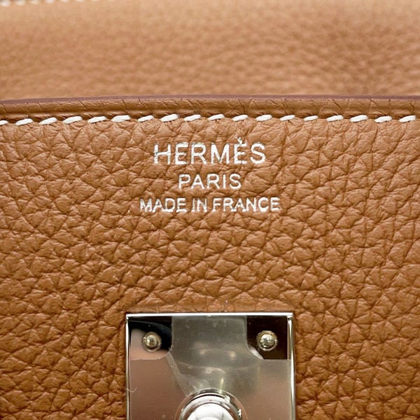 エルメス バーキン25 ゴールド/シルバー金具 トゴ K刻印 HERMES Birkin ハンドバッグ