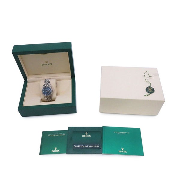 ロレックス デイトジャスト36 SS/K18WG ランダムシリアル ルーレット 126234 ROLEX 腕時計 ブライトブルー文字盤