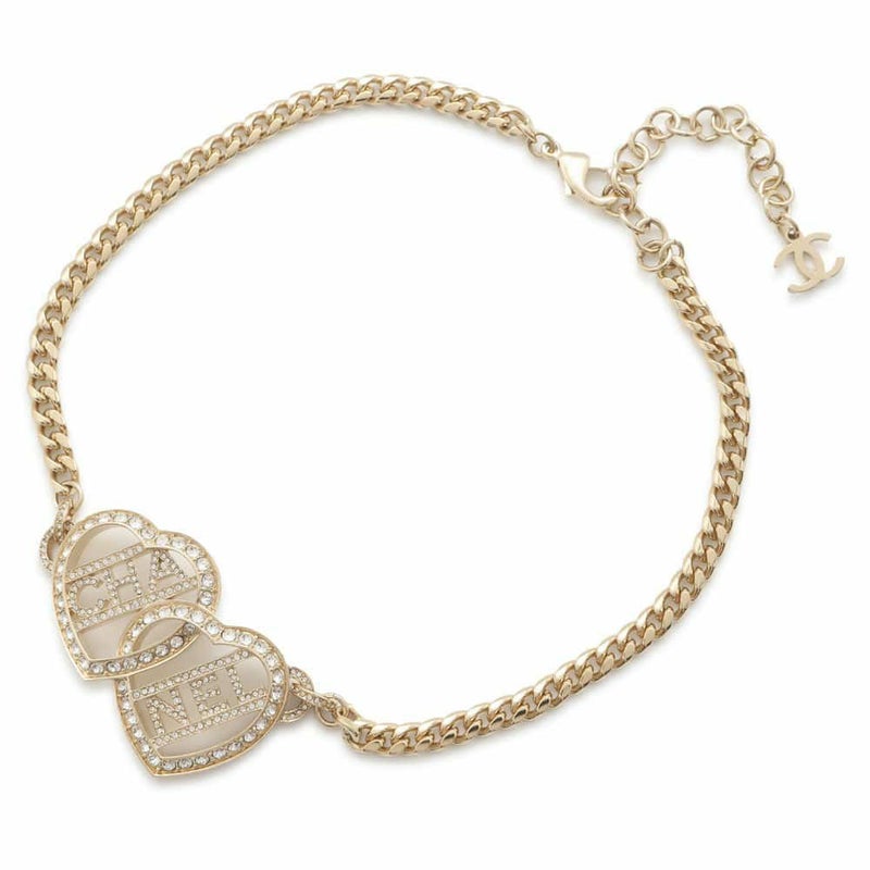 シャネル ネックレス ハート ロゴ ラインストーン F23B ABB646 CHANEL アクセサリー