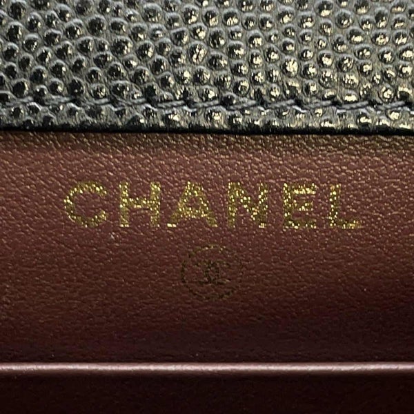 シャネル チェーンフォンポーチ マトラッセ ココマーク キャビアスキン CHANEL バッグ 黒