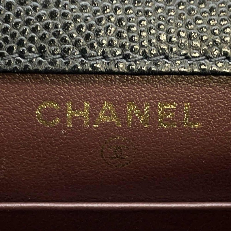 シャネル チェーンフォンポーチ マトラッセ ココマーク キャビアスキン CHANEL バッグ 黒