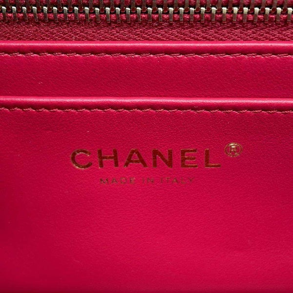 シャネル チェーンショルダーバッグ マトラッセ ココマーク カメリア ラムスキン AS4041 CHANEL 黒