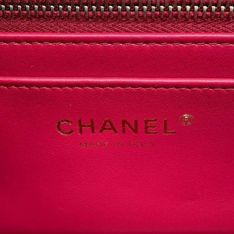 シャネル チェーンショルダーバッグ マトラッセ ココマーク カメリア ラムスキン AS4041 CHANEL 黒