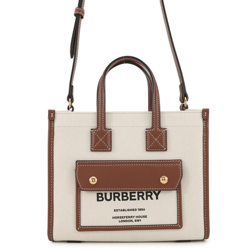 バーバリー ハンドバッグ フレヤトート ミニ キャンバス レザー 80441431 BURBERRY 2way