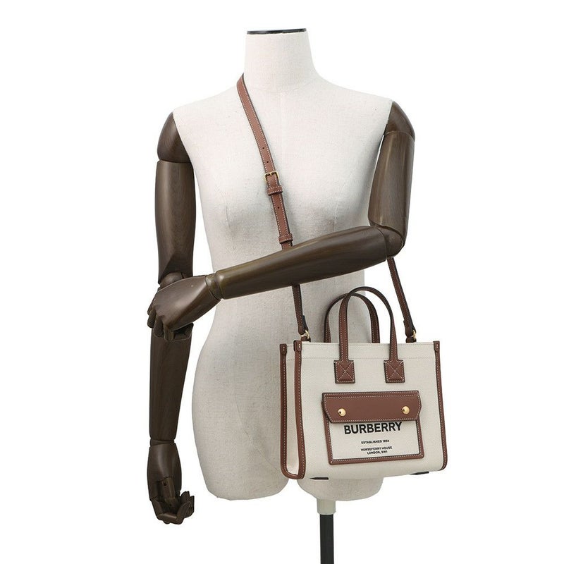 バーバリー ハンドバッグ フレヤトート ミニ キャンバス レザー 80441431 BURBERRY 2way