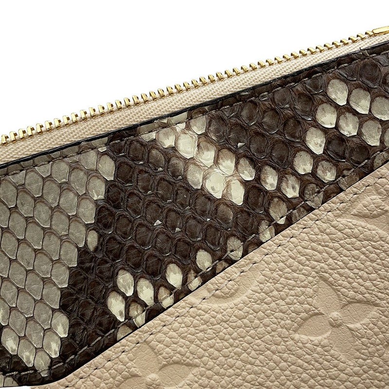 ルイヴィトン ショルダーバッグ モノグラム・アンプラント パイソン ポシェット・ドゥーブル ジップ N96322 LOUIS VUITTON