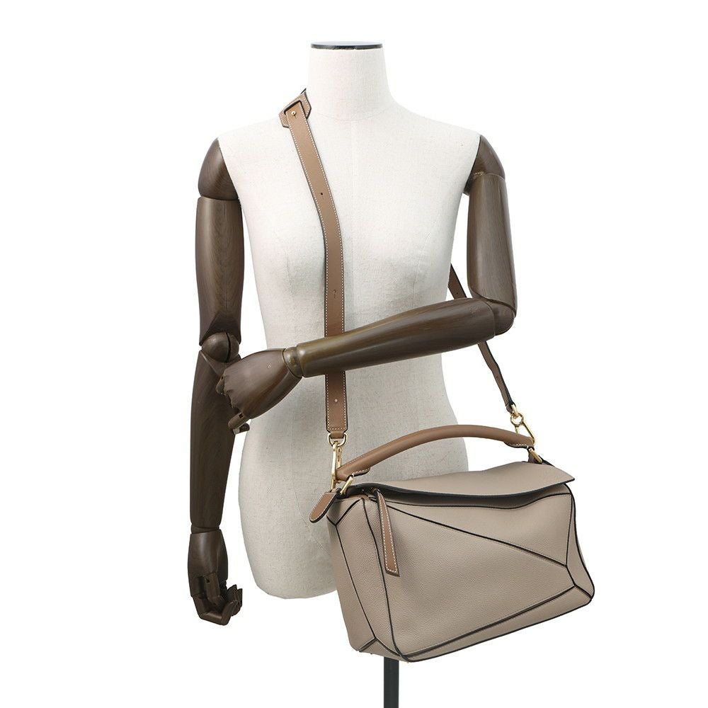 【広尾店】ロエベ LOEWE パズルバッグ ミディアム 2WAYバッグ ベージュ系 【18472】 Puzzle（LOEWE） ロエベ パズルバッグ ミディアム ハンドバッグ 2WAY