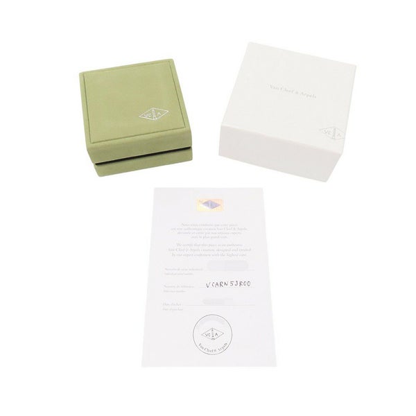 ヴァンクリ ピアス マジック アルハンブラ イヤリング 2モチーフ カーネリアン タイガーズアイ K18YGイエローゴールド VCARN5JR00