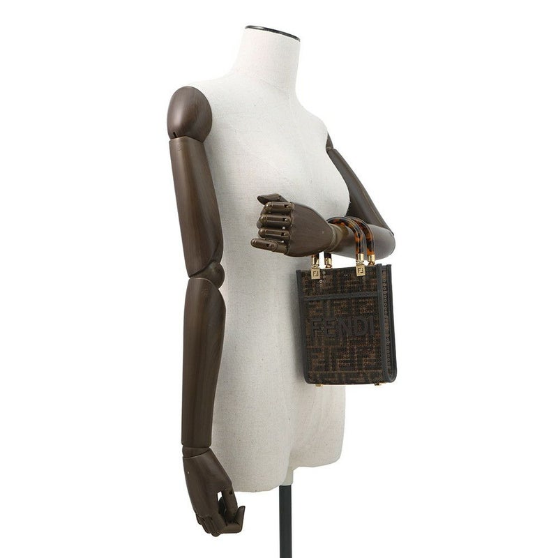 フェンディ ハンドバッグ ズッカ柄 サンシャイン ショッパー ミニ キャンバス スパンコール 8BS051 2way