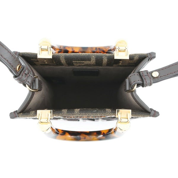 フェンディ ハンドバッグ ズッカ柄 サンシャイン ショッパー ミニ キャンバス スパンコール 8BS051 2way