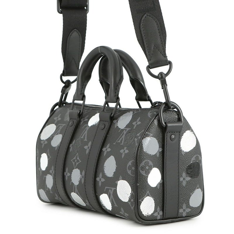 ルイヴィトン ハンドバッグ モノグラム・エクリプス LV×YK キーポル・バンドリエール25 M46406 2wayバッグ ブラック 黒