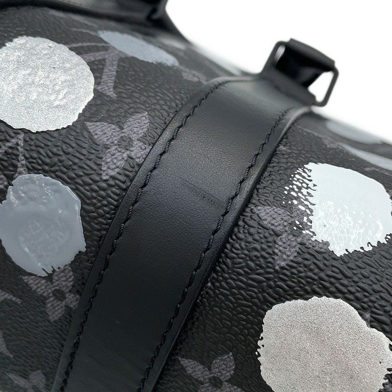 ルイヴィトン ハンドバッグ モノグラム・エクリプス LV×YK キーポル・バンドリエール25 M46406 2wayバッグ ブラック 黒