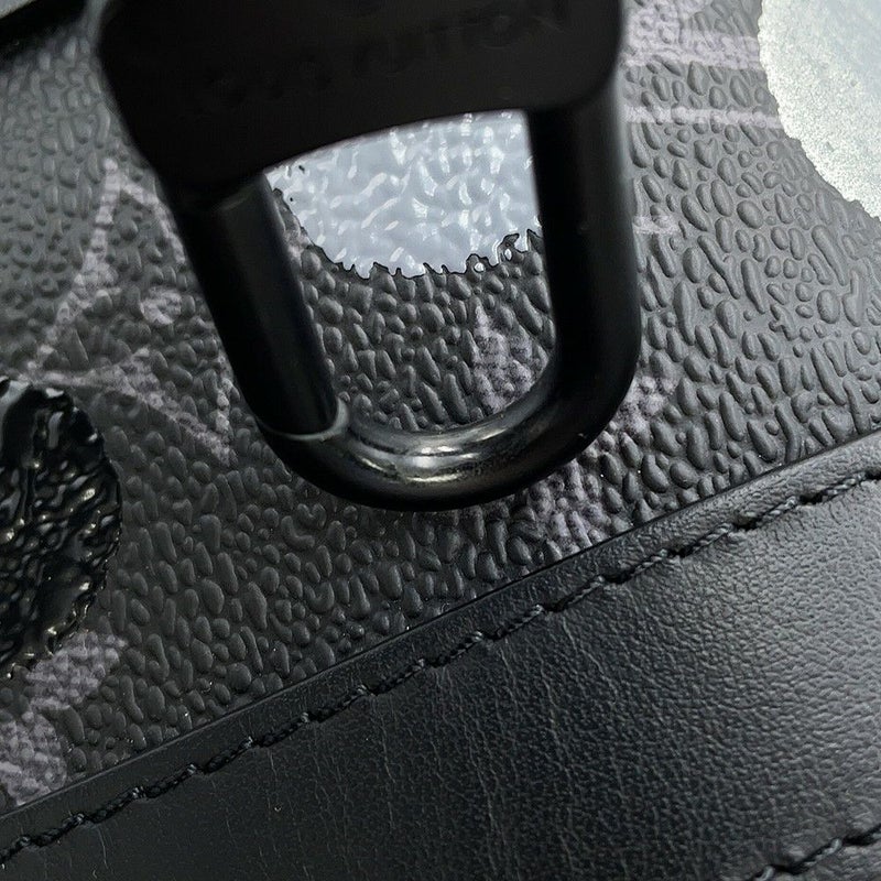 ルイヴィトン ハンドバッグ モノグラム・エクリプス LV×YK キーポル・バンドリエール25 M46406 2wayバッグ ブラック 黒