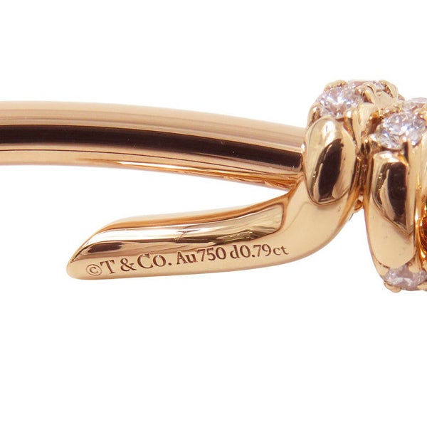 ティファニー ブレスレット ノット ワイヤー バングル ラージ ダイヤモンド 計約0.79ct K18PGピンクゴールド 69345050 ジュエリー