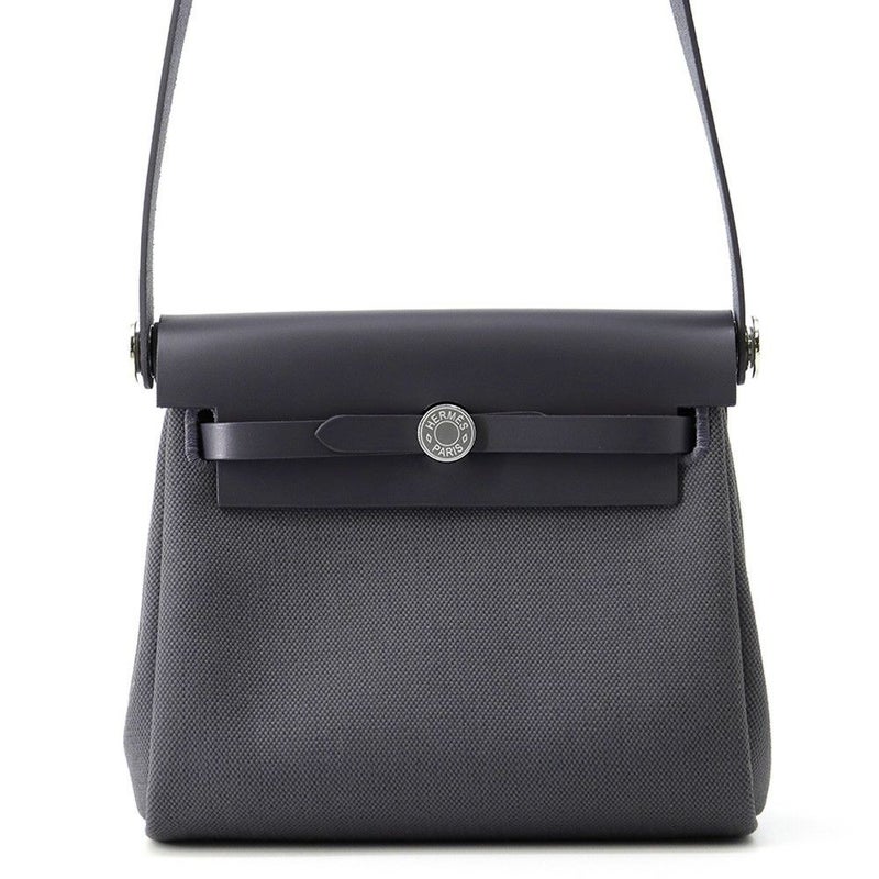 エルメス ショルダーバッグ エールバッグジップ ミニ アルドワーズ/シルバー金具 トワルミリタリー/ヴァッシュハンター K刻印