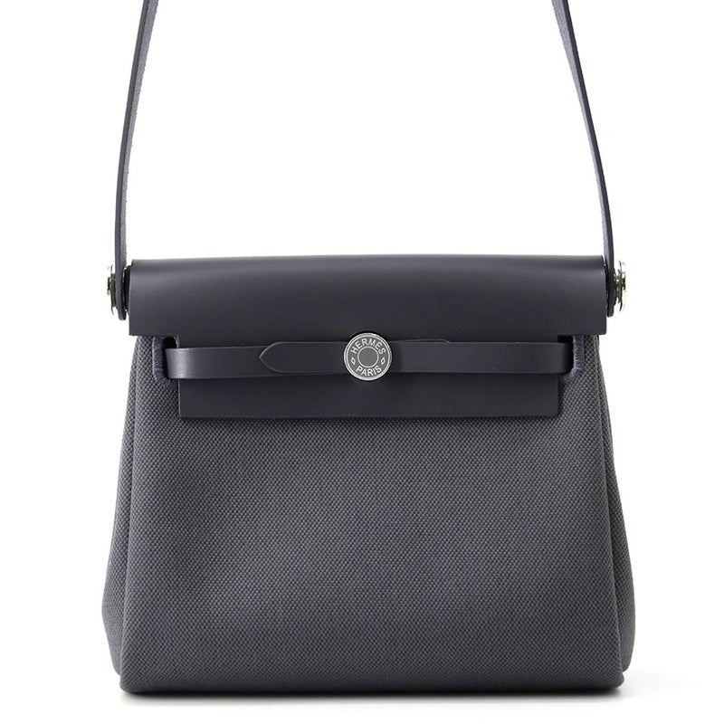 エルメス ショルダーバッグ エールバッグジップ ミニ アルドワーズ/シルバー金具 トワルミリタリー/ヴァッシュハンター K刻印