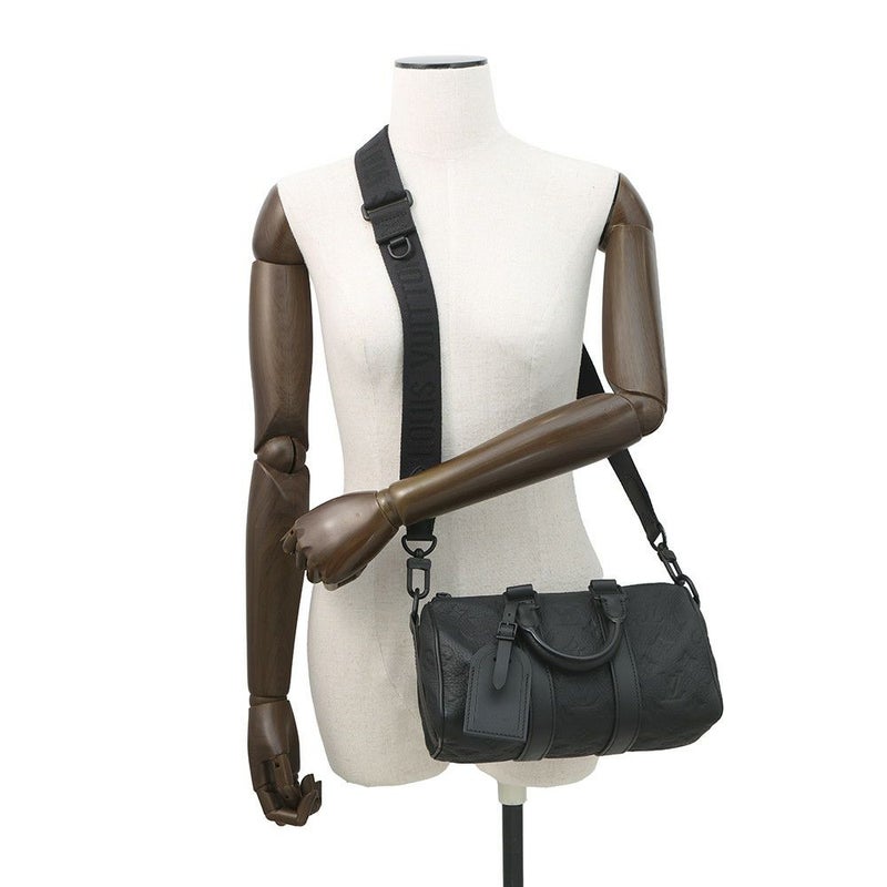 ルイヴィトン ハンドバッグ モノグラム・トリヨン キーポル・バンドリエール25 M20900 2way ブラック 黒