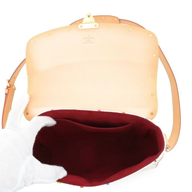 ルイヴィトン ショルダーバッグ モノグラム・マルチカラー ソローニュ M92661 LOUIS VUITTON 白 ホワイト