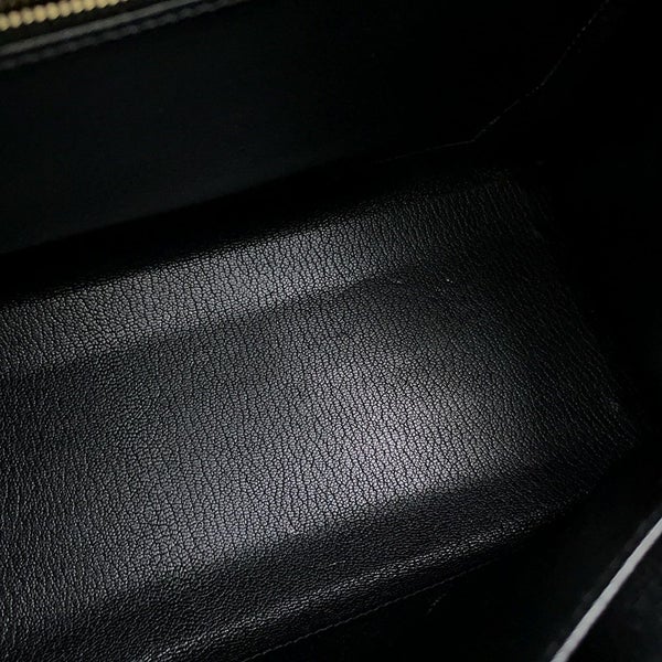 エルメス ハンドバッグ ケリー32 外縫い ブラック/ゴールド金具 ボックスカーフ □B刻印 2wayショルダー 黒