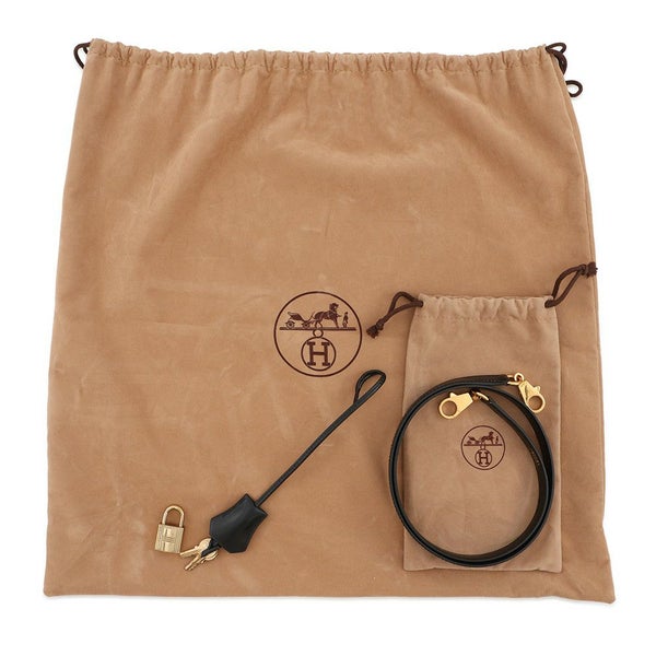 エルメス ハンドバッグ ケリー32 外縫い ブラック/ゴールド金具 ボックスカーフ □B刻印 2wayショルダー 黒