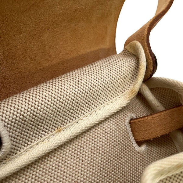 エルメス ショルダーバッグ エールバッグMM エクリュ/ナチュラル/シルバー金具 トワルアッシュ/レザー □E刻印