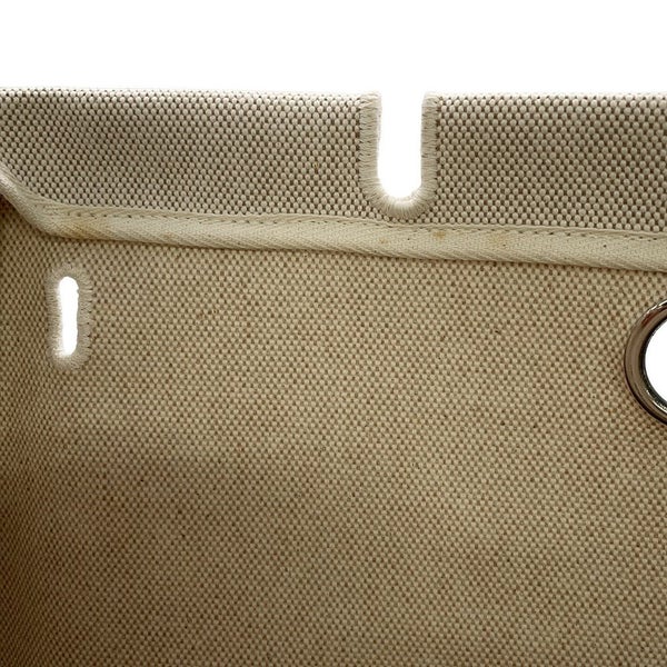 エルメス ショルダーバッグ エールバッグMM エクリュ/ナチュラル/シルバー金具 トワルアッシュ/レザー □E刻印