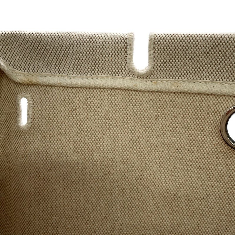 エルメス ショルダーバッグ エールバッグMM エクリュ/ナチュラル/シルバー金具 トワルアッシュ/レザー □E刻印