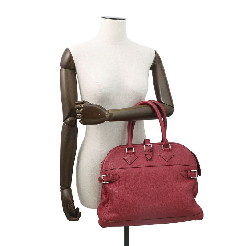 エルメス ハンドバッグ アトラス35 ルビー/シルバー金具 トリヨンクレマンス □N刻印 HERMES バッグ