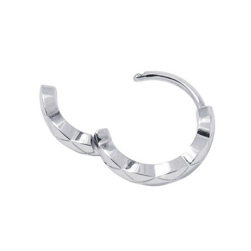 シャネル ピアス ココ クラッシュ コレクション シングル ミニフープ K18WGホワイトゴールド J12687 CHANEL ジュエリー