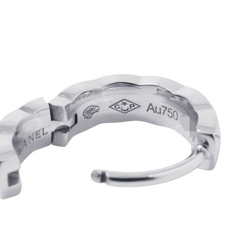 シャネル ピアス ココ クラッシュ コレクション シングル ミニフープ K18WGホワイトゴールド J12687 CHANEL ジュエリー