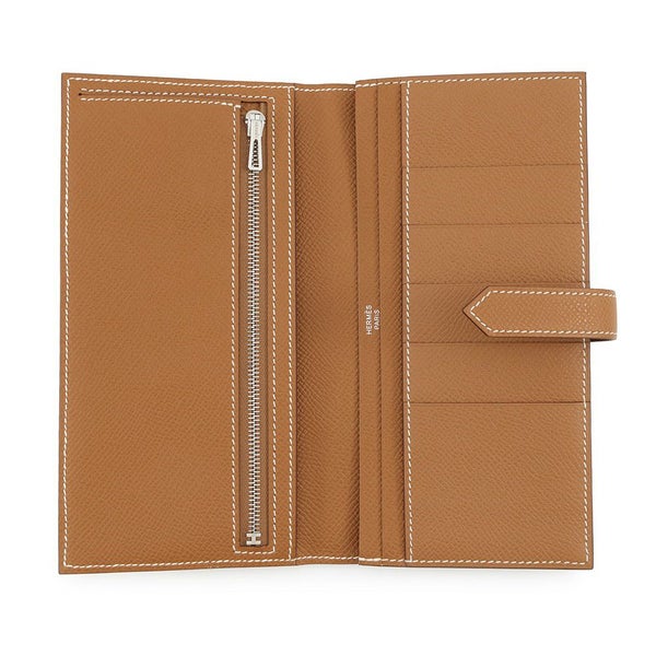 エルメス 長財布 ベアンスフレ ゴールド/シルバー金具 エプソン W刻印 HERMES 財布