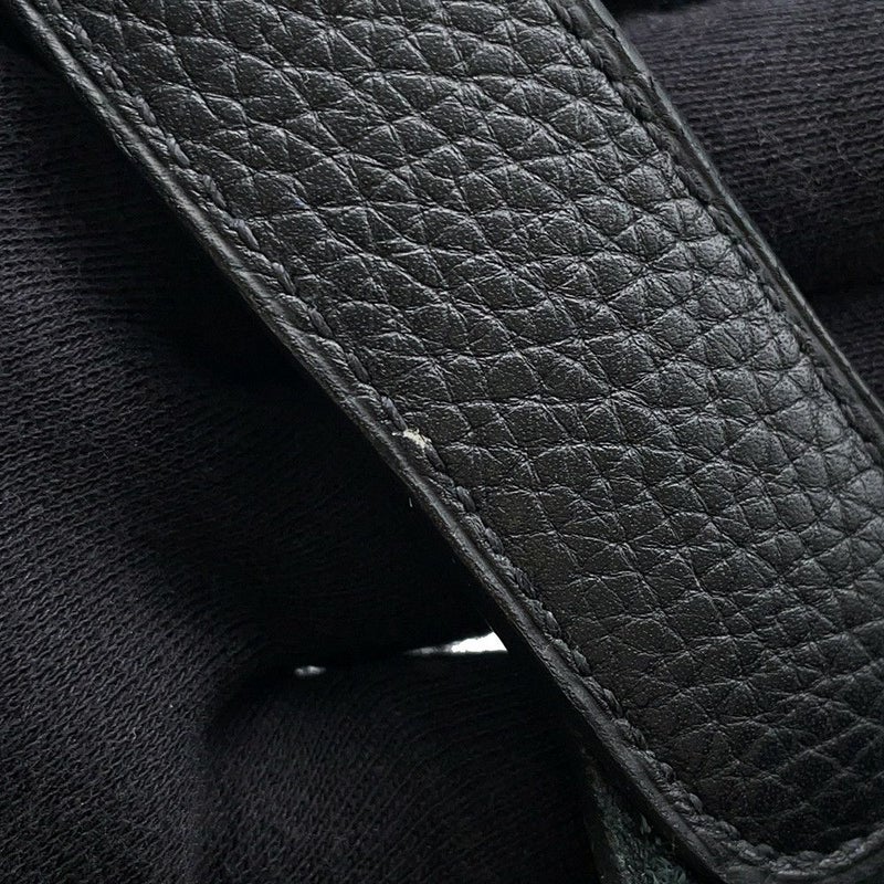 エルメス ハンドバッグ ピコタンロックMM ブラック/シルバー金具 トリヨンクレマンス T刻印 黒