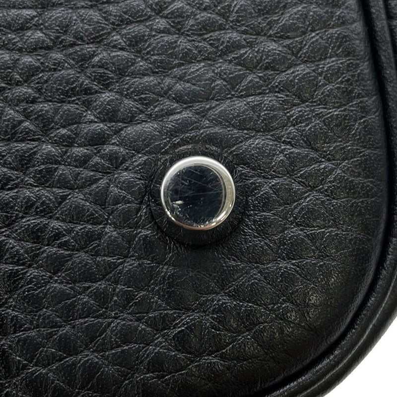 エルメス ハンドバッグ ピコタンロックMM ブラック/シルバー金具 トリヨンクレマンス T刻印 黒