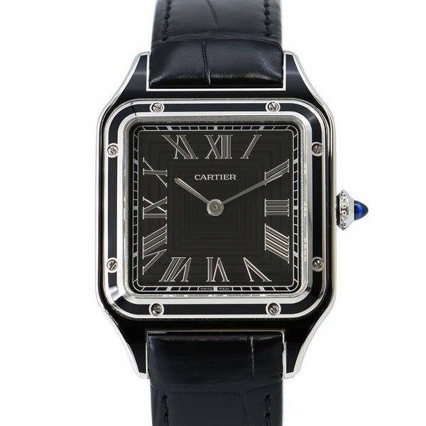 カルティエ サントス デュモン LM WSSA0046 Cartier 腕時計 黒文字盤 手巻き