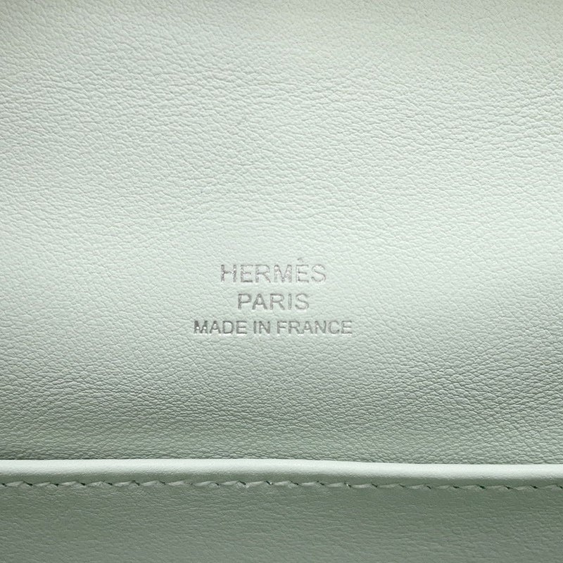 エルメス ハンドバッグ ポシェットケリー ヴェールペパーミント/シルバー金具 スイフト K刻印