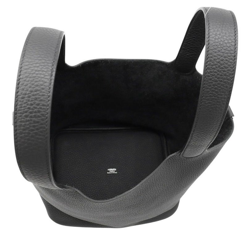 エルメス ハンドバッグ ピコタンロックMM ブラック/シルバー金具 トリヨンクレマンス K刻印 黒