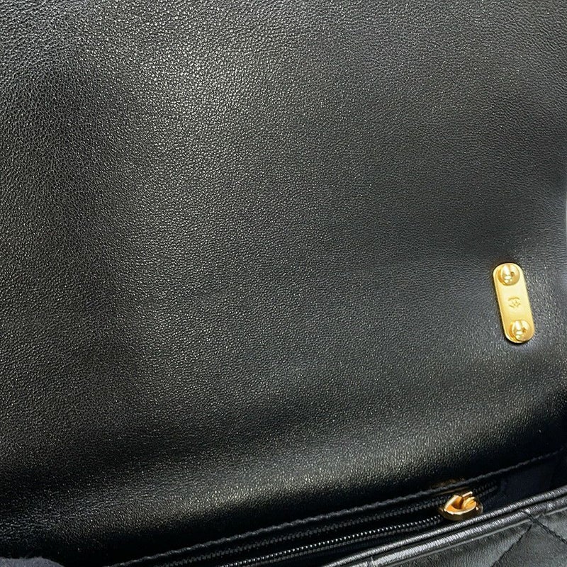 シャネル チェーンショルダーバッグ マトラッセ ココマーク スモール ラムスキン AS3214 CHANEL ワンショルダー 黒