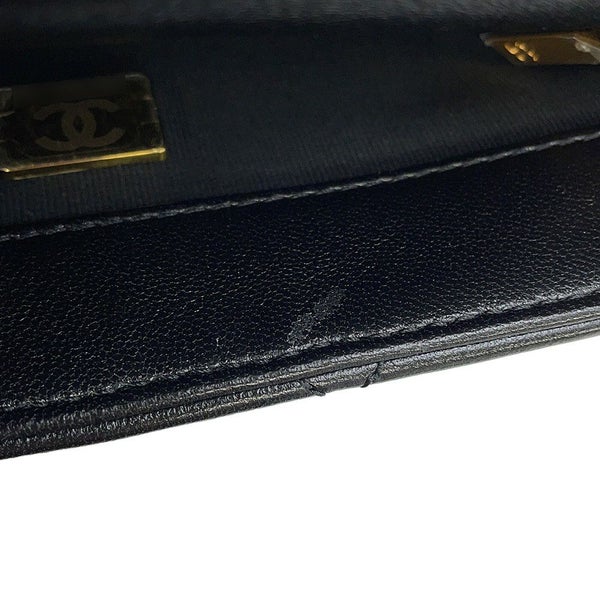 シャネル チェーンショルダーバッグ マトラッセ ココマーク スモール ラムスキン AS3214 CHANEL ワンショルダー 黒