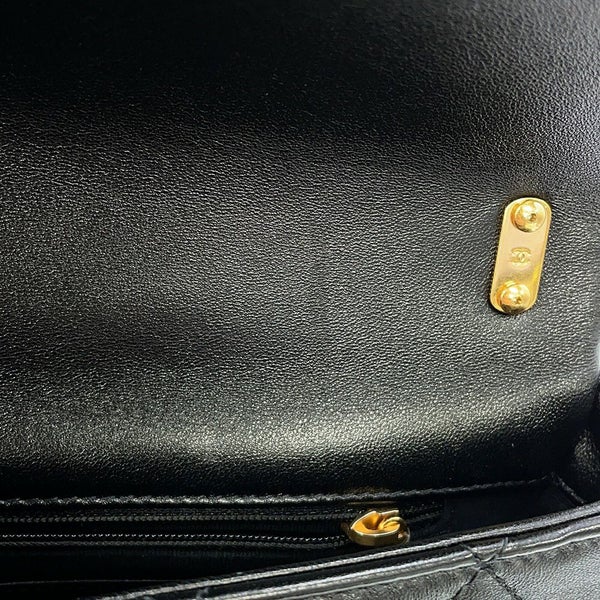 シャネル チェーンショルダーバッグ マトラッセ ココマーク スモール ラムスキン AS3214 CHANEL ワンショルダー 黒