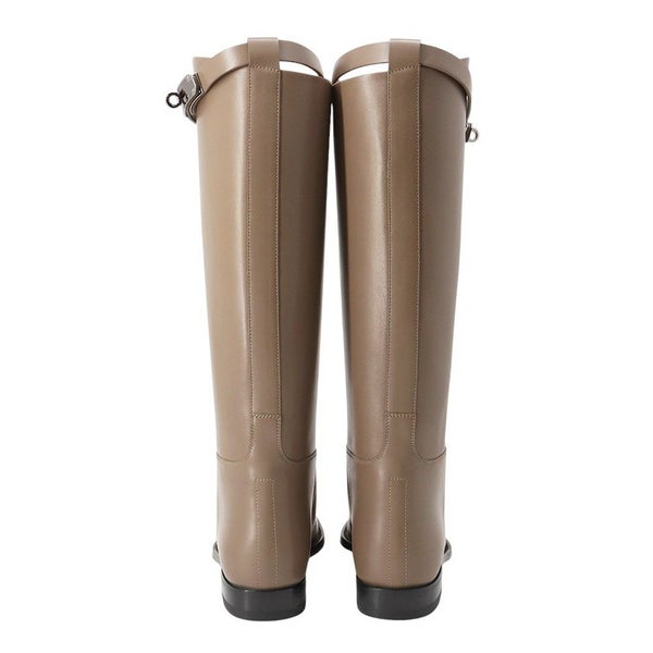 エルメス ブーツ ジャンピング レザー レディースサイズ37 1/2 HERMES ショートブーツ