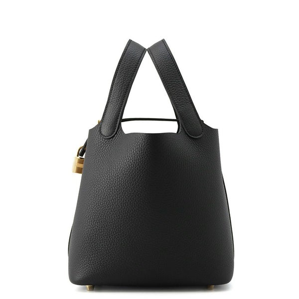 エルメス ハンドバッグ ピコタンロックPM ブラック/ゴールド金具 トリヨンクレマンス K刻印 黒