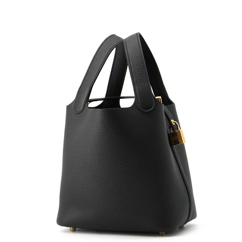 エルメス ハンドバッグ ピコタンロックPM ブラック/ゴールド金具 トリヨンクレマンス K刻印 黒