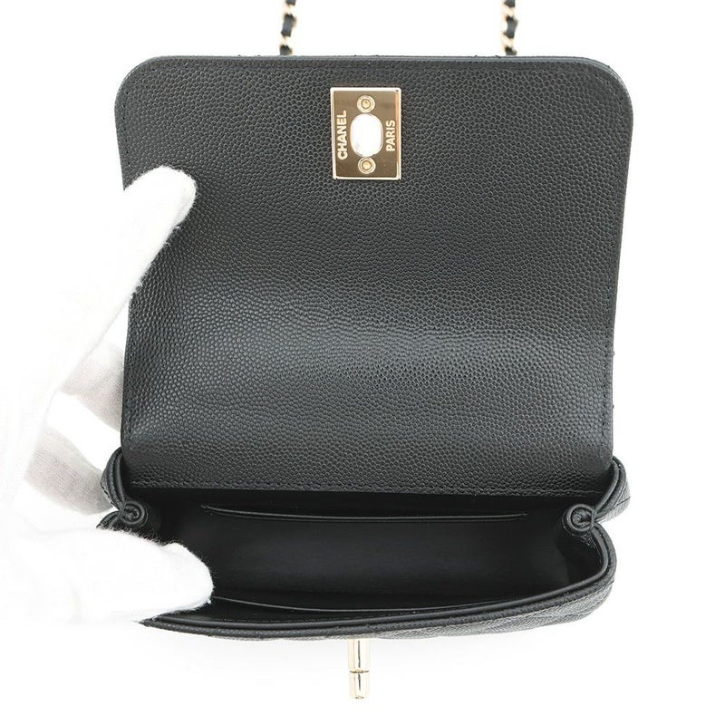 シャネル ハンドバッグ マトラッセ ココハンドル ミニミニ キャビアスキン AP4244 2wayチェーンショルダー 黒