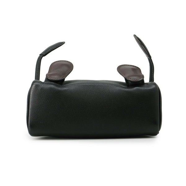 エルメス ハンドバッグ ケリードール ブラック/シルバー金具 ガリバー □D刻印 HERMES バッグ 黒