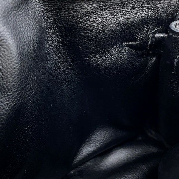 エルメス ハンドバッグ ケリードール ブラック/シルバー金具 ガリバー □D刻印 HERMES バッグ 黒